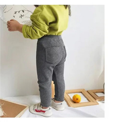 Noua sosire 0-4T Bebeluși Leggings Bumbac Pantaloni Mari Primăvară Toamnă Copii Fete Pantaloni Moda Pantaloni Lungi Solid Copii Tigaie