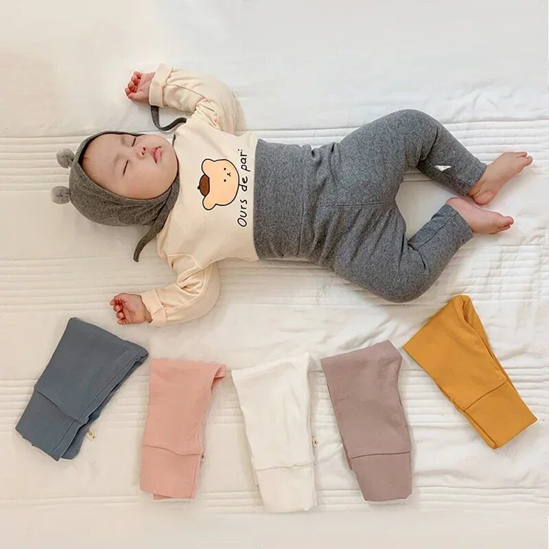 Toamnă, primăvară, jambiere pentru fetiță, bumbac, băieți, cu nervuri, lungime întreagă, sugari, haine pentru copii, pantaloni skinny, pantaloni casual pentru copii