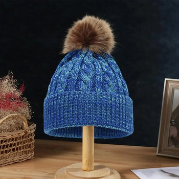 Топла мека шапка Детска плетена зимна шапка Ръкавици Комплект шалове Меки топли стилни аксесоари за пълна защита при студ