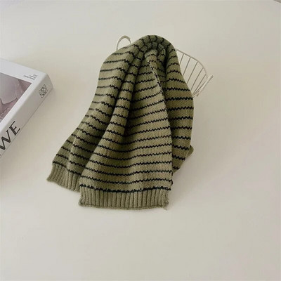 Simplicity Κασμίρ παιδικό κασκόλ Κορεατικά ριγέ μονόχρωμα μαντήλια για μικρό αγόρι κορίτσι Φθινοπωρινό Χειμώνα Ζεστό Φουλάρι Φωτογραφίας