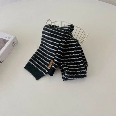 Simplicity Κασμίρ παιδικό κασκόλ Κορεατικά ριγέ μονόχρωμα μαντήλια για μικρό αγόρι κορίτσι Φθινοπωρινό Χειμώνα Ζεστό Φουλάρι Φωτογραφίας