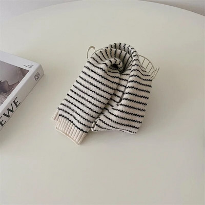 Simplicity Κασμίρ παιδικό κασκόλ Κορεατικά ριγέ μονόχρωμα μαντήλια για μικρό αγόρι κορίτσι Φθινοπωρινό Χειμώνα Ζεστό Φουλάρι Φωτογραφίας