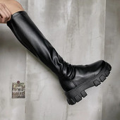 Cizme de damă pantofi de toamnă iarnă de modă din piele moale cizme lungi chelsea cizme sexy până la genunchi pantofi gotici punk plus mărimea 35-43