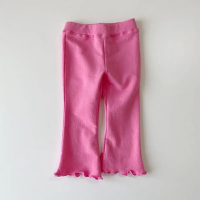 2023. aasta laste kevadsuvi tüdruk, kommivärvi, moodsad puidust kõrvad elastsed püksid vabaaja seljas retuusid õhukesed lasteriided