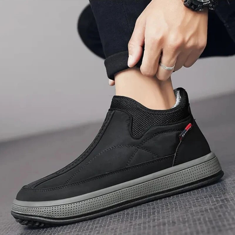 Μόδα Χειμερινά ανδρικά μποτάκια Soft Keep Warm Snow Boots Ανδρικά αντιολισθητικά βαμβακερά μποτάκια εξωτερικού χώρου για ζευγάρια Υψηλής ποιότητας χειμερινά παπούτσια