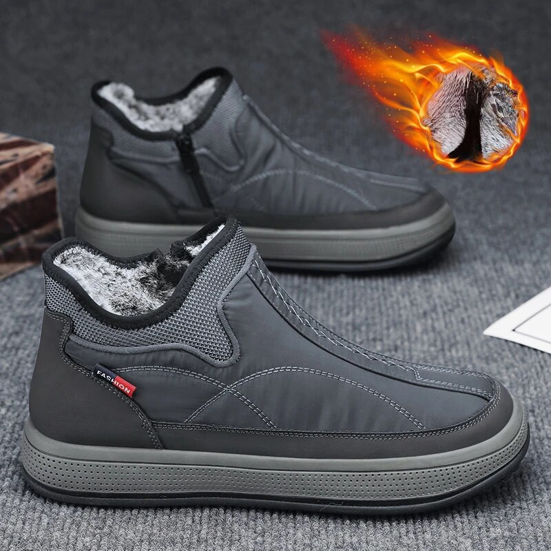 Μόδα Χειμερινά ανδρικά μποτάκια Soft Keep Warm Snow Boots Ανδρικά αντιολισθητικά βαμβακερά μποτάκια εξωτερικού χώρου για ζευγάρια Υψηλής ποιότητας χειμερινά παπούτσια