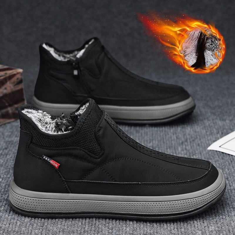 Μόδα Χειμερινά ανδρικά μποτάκια Soft Keep Warm Snow Boots Ανδρικά αντιολισθητικά βαμβακερά μποτάκια εξωτερικού χώρου για ζευγάρια Υψηλής ποιότητας χειμερινά παπούτσια