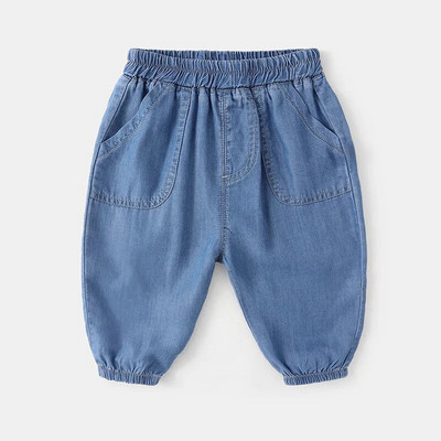 Blugi Tencel pentru copii pentru copii Pantaloni anti-țânțari de vară pentru băieți Haine pentru copii Pantaloni subțiri pentru sugari Pantaloni moale și respirabili pentru fete.