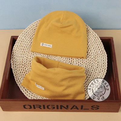 2 τμχ/σετ Ζεστό και άνετο παιδικό πλεκτό σετ κασκόλ και γάντια με κασκόλ για το Φθινόπωρο και το Χειμώνα Παιδικό Σετ Καπέλων και Κασκόλ 2023