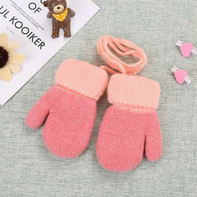 Mănuși calde în aer liber pentru copii Mănuși de iarnă cu degete pline pentru copii, băieți, fete, tricotate moi, îngroșate, pentru copii, mănuși calde pentru copii