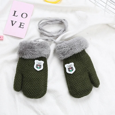Mănuși calde în aer liber pentru copii Mănuși de iarnă cu degete pline pentru copii, băieți, fete, tricotate moi, îngroșate, pentru copii, mănuși calde pentru copii