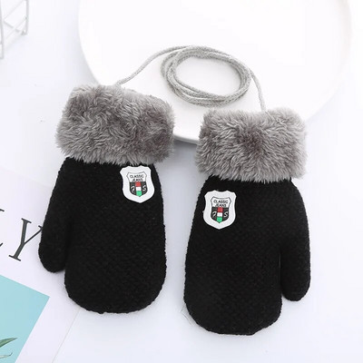 Mănuși calde în aer liber pentru copii Mănuși de iarnă cu degete pline pentru copii, băieți, fete, tricotate moi, îngroșate, pentru copii, mănuși calde pentru copii