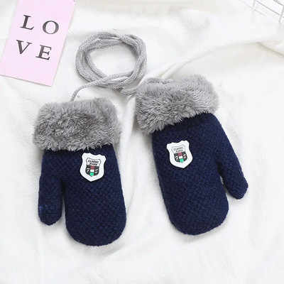 Mănuși calde în aer liber pentru copii Mănuși de iarnă cu degete pline pentru copii, băieți, fete, tricotate moi, îngroșate, pentru copii, mănuși calde pentru copii