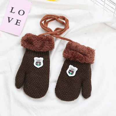 Mănuși calde în aer liber pentru copii Mănuși de iarnă cu degete pline pentru copii, băieți, fete, tricotate moi, îngroșate, pentru copii, mănuși calde pentru copii