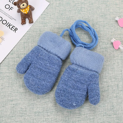 Mănuși calde în aer liber pentru copii Mănuși de iarnă cu degete pline pentru copii, băieți, fete, tricotate moi, îngroșate, pentru copii, mănuși calde pentru copii