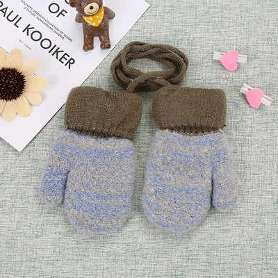 Mănuși calde în aer liber pentru copii Mănuși de iarnă cu degete pline pentru copii, băieți, fete, tricotate moi, îngroșate, pentru copii, mănuși calde pentru copii