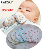 3Ζεύγη/Παρτίδα χαριτωμένα κινούμενα σχέδια μωρό βρέφη αγόρια κορίτσια Γάντια κατά των γρατσουνιών Μαλακά γάντια μωρά γάντια Παιδικά γάντια αξεσουάρ για νεογέννητα