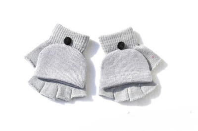 Winter Coral Fleece Παιδικά κοντά γάντια Thicken Children Baby Love Λούτρινα γούνινα γάντια με όλο δάχτυλα Φθινοπωρινό θερμαντήρα χεριών για 1-8 χρόνια