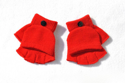 Winter Coral Fleece Παιδικά κοντά γάντια Thicken Children Baby Love Λούτρινα γούνινα γάντια με όλο δάχτυλα Φθινοπωρινό θερμαντήρα χεριών για 1-8 χρόνια