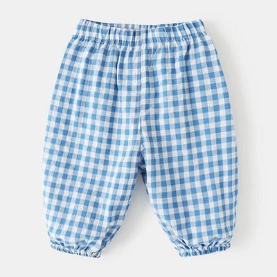 Παιδικά ρούχα 2023 Βρεφικά καλοκαιρινά Παιδικά παντελόνια Διπλό βαμβακερό μαλακό καρό casual παντελόνι αγόρι κορίτσι Παντελόνι κατά των κουνουπιών LOOSE