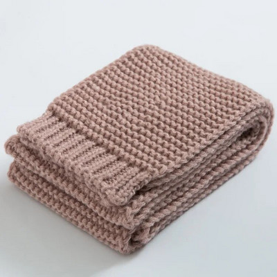 Eșarfă pentru copii de iarnă pentru bebeluși eșarfe tricotate solide Batic cald pentru copii, fete, băieți, eșarfă moale de tricotat stil coreean nou