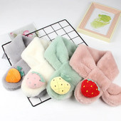 Φθινοπωρινό χειμωνιάτικο μαλακό βελούδινο παιδικό μαντίλι Χαριτωμένο καρτούν κοριτσάκι μωρό χοντρό ζεστό κασκόλ Εξωτερικό παιδικό μαντήλι μωρό αξεσουάρ