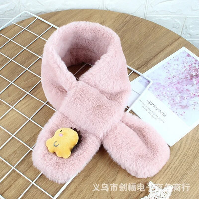 Φθινοπωρινό χειμωνιάτικο μαλακό βελούδινο παιδικό μαντίλι Χαριτωμένο καρτούν κοριτσάκι μωρό χοντρό ζεστό κασκόλ Εξωτερικό παιδικό μαντήλι μωρό αξεσουάρ