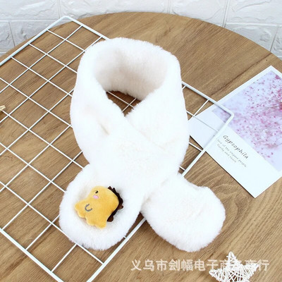 Φθινοπωρινό χειμωνιάτικο μαλακό βελούδινο παιδικό μαντίλι Χαριτωμένο καρτούν κοριτσάκι μωρό χοντρό ζεστό κασκόλ Εξωτερικό παιδικό μαντήλι μωρό αξεσουάρ