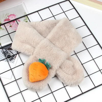 Φθινοπωρινό χειμωνιάτικο μαλακό βελούδινο παιδικό μαντίλι Χαριτωμένο καρτούν κοριτσάκι μωρό χοντρό ζεστό κασκόλ Εξωτερικό παιδικό μαντήλι μωρό αξεσουάρ