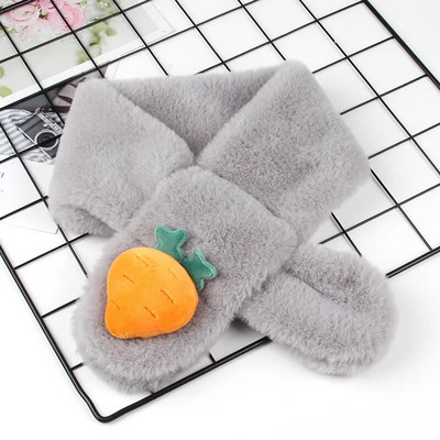 Φθινοπωρινό χειμωνιάτικο μαλακό βελούδινο παιδικό μαντίλι Χαριτωμένο καρτούν κοριτσάκι μωρό χοντρό ζεστό κασκόλ Εξωτερικό παιδικό μαντήλι μωρό αξεσουάρ