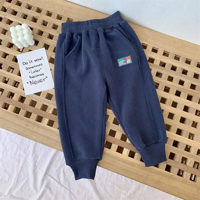 Laste plüüsist paksendatud püksid poiste ja tüdrukute vabaaja püksid, beebi ühes tükis fliis fliis soojad dressipüksid sügis ja talv