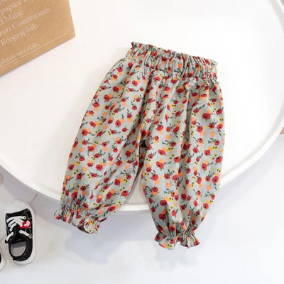 Îmbrăcăminte pentru copii, vară, bumbac, pantaloni cu lampă florală, pantaloni cu aer condiționat, pantaloni anti-țânțari pentru femeie, bebeluși, copii