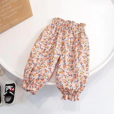 Îmbrăcăminte pentru copii, vară, bumbac, pantaloni cu lampă florală, pantaloni cu aer condiționat, pantaloni anti-țânțari pentru femeie, bebeluși, copii