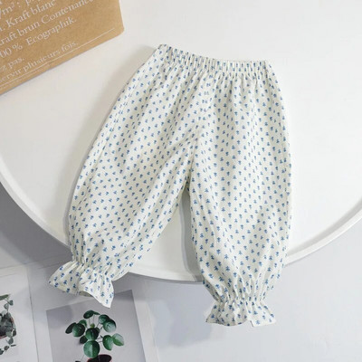 Îmbrăcăminte pentru copii, vară, bumbac, pantaloni cu lampă florală, pantaloni cu aer condiționat, pantaloni anti-țânțari pentru femeie, bebeluși, copii