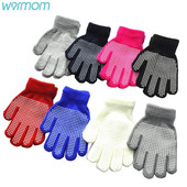 Warmom Gyermek csúszásgátló varázskesztyű gyerekeknek Magic-Stretch Gripper kesztyűk téli meleg babakesztyűk színes csúszásmentes pöttyös kesztyűk
