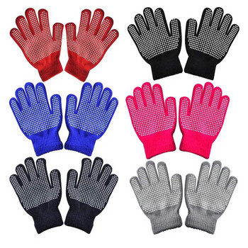 Warmom Children Anti-skid Magic Glove Kids Magic-Stretch Gripper Gloves Зимни топли бебешки ръкавици Цветни неплъзгащи се ръкавици на точки