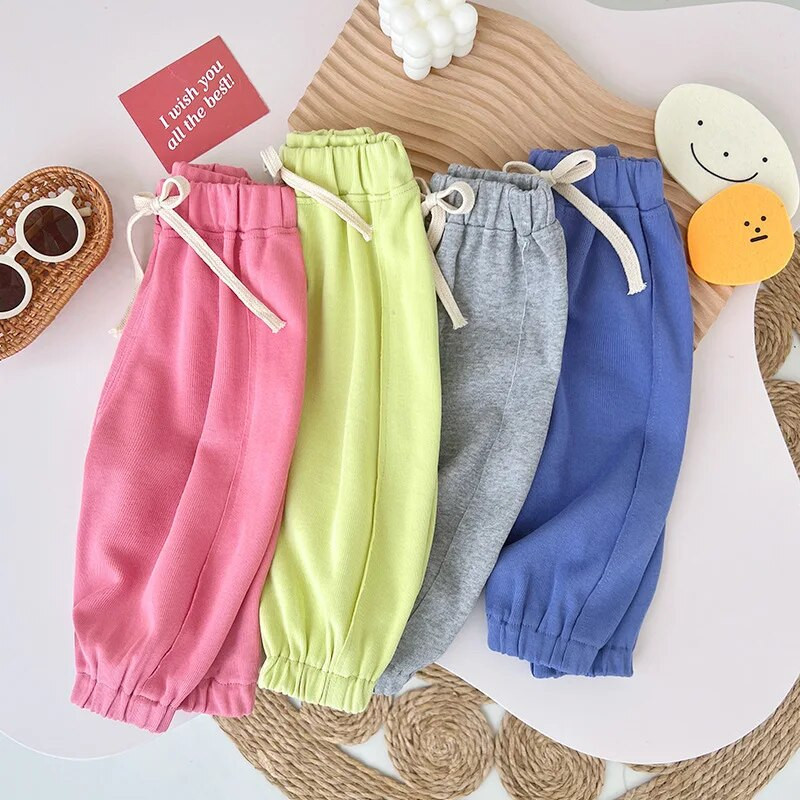 Αθλητικά παντελόνια για κορίτσια Χαλαρά κορδόνια για μωρά Convergent Casual Παντελόνια Αγόρια Παιδικά Ρούχα της The New Fashion Παιδικά αθλητικά παντελόνια