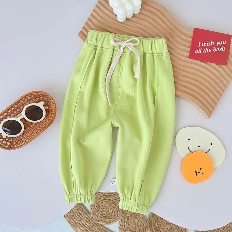 Αθλητικά παντελόνια για κορίτσια Χαλαρά κορδόνια για μωρά Convergent Casual Παντελόνια Αγόρια Παιδικά Ρούχα της The New Fashion Παιδικά αθλητικά παντελόνια