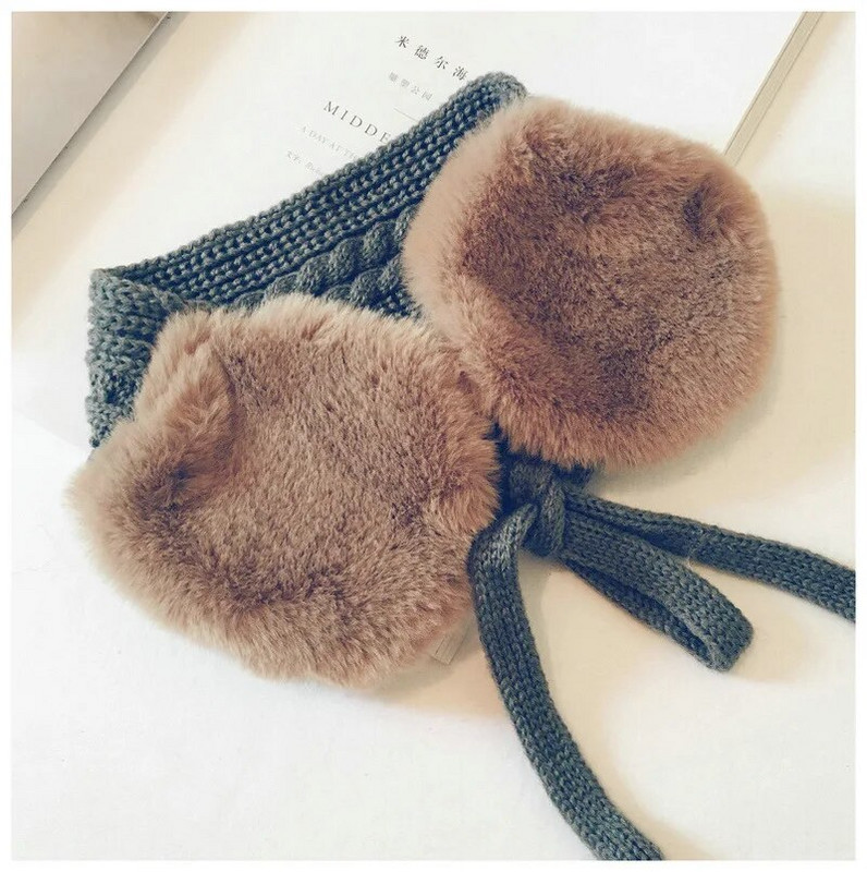 Κορεάτικο στυλ Χειμερινός παιδικός πλεκτός ωτοασπίδα καθαρού χρώματος βελούδο ζεστά κασκόλ Βρεφικά αγόρια κορίτσια Καπέλα Παιδικά κοστούμια Αξεσουάρ