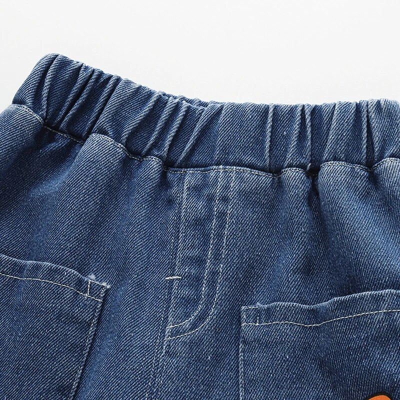 Bebeluși Copii Haine pentru copii Sugari Bebeluși Fete Animale drăguțe din desene animate Blugi casual Pantaloni Sport pentru băieți Blugi cu picioare late de 8-12 m