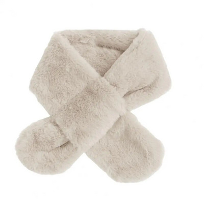 Μοντέρνο παιδικό κασκόλ Εκλεκτή χειροτεχνία Άνετο βελούδινο φουλάρι Φθινόπωρο Χειμώνας Απομίμηση διπλής όψης Φουλάρι από γούνα κουνελιού σταυρός γιακάς