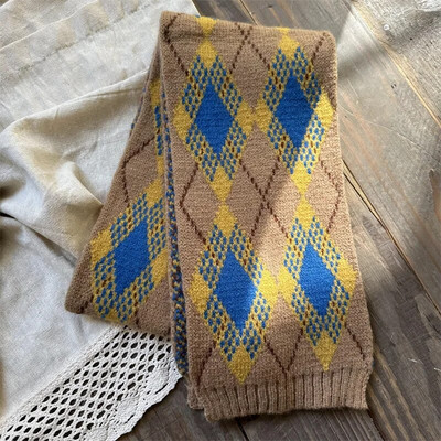 Νέο κλασικό καρό πλεκτό χειμωνιάτικο μωρό κασκόλ για κορίτσια αγόρια Παιδικά κασκόλ Κασκόλ Μακριά ζεστά Παιδικά σάλια περιτυλίγματος λαιμού Θερμότερα