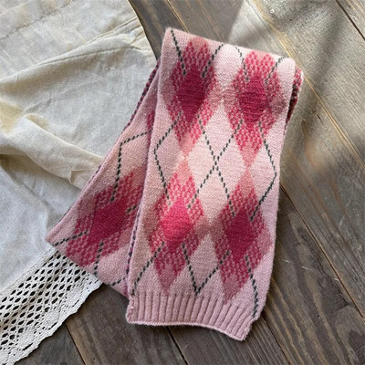 Νέο κλασικό καρό πλεκτό χειμωνιάτικο μωρό κασκόλ για κορίτσια αγόρια Παιδικά κασκόλ Κασκόλ Μακριά ζεστά Παιδικά σάλια περιτυλίγματος λαιμού Θερμότερα