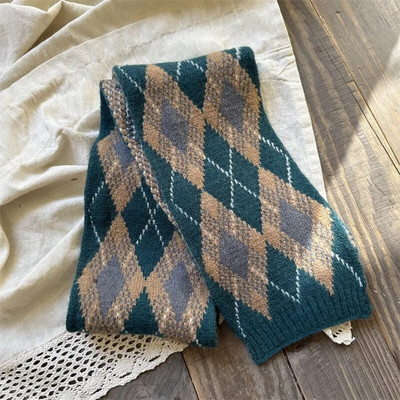 Νέο κλασικό καρό πλεκτό χειμωνιάτικο μωρό κασκόλ για κορίτσια αγόρια Παιδικά κασκόλ Κασκόλ Μακριά ζεστά Παιδικά σάλια περιτυλίγματος λαιμού Θερμότερα