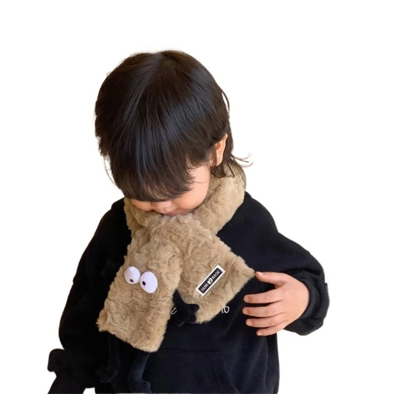 Eșarfă cu desene animate pentru gât Eșarfe calde de iarnă pentru copii, băieți, fete, copii mici, sugari, copii, batic de gât (pentru 0-3 ani)