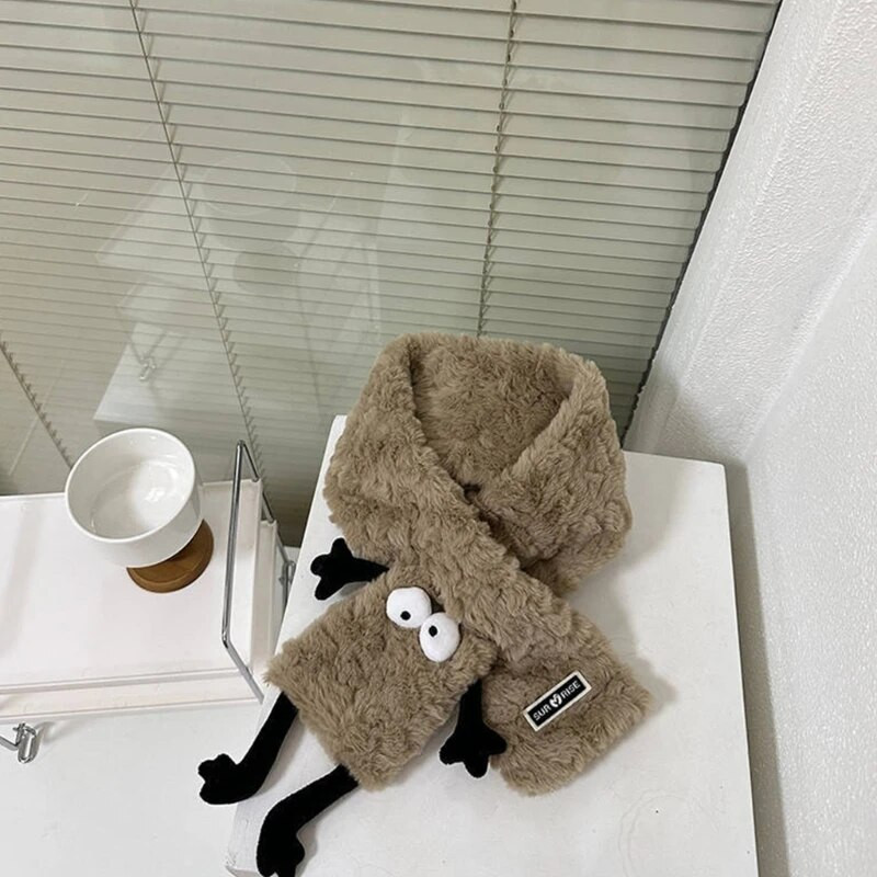 Eșarfă cu desene animate pentru gât Eșarfe calde de iarnă pentru copii, băieți, fete, copii mici, sugari, copii, batic de gât (pentru 0-3 ani)