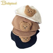 Κοτλέ Καπέλο μωρού αρκουδάκι καρτούν Καπέλο μωρού για αγόρια Φθινόπωρο Άνοιξη Παιδικό Καπέλο μπέιζμπολ για νήπια για κορίτσια Καπέλα για βρέφη 5-24 εκατ.