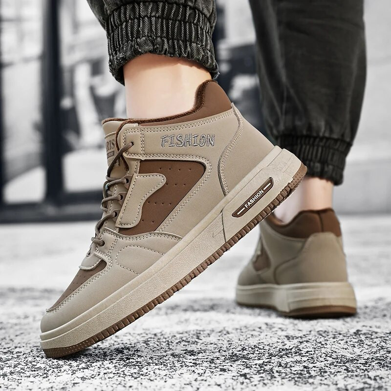 Plus Velvet Platform Boots 2023 Ανδρικά παπούτσια Χειμερινά ζεστά ανδρικά μποτάκια μέχρι τον αστράγαλο Μοντέρνα αντιολισθητικά άνετα κοντά μποτάκια