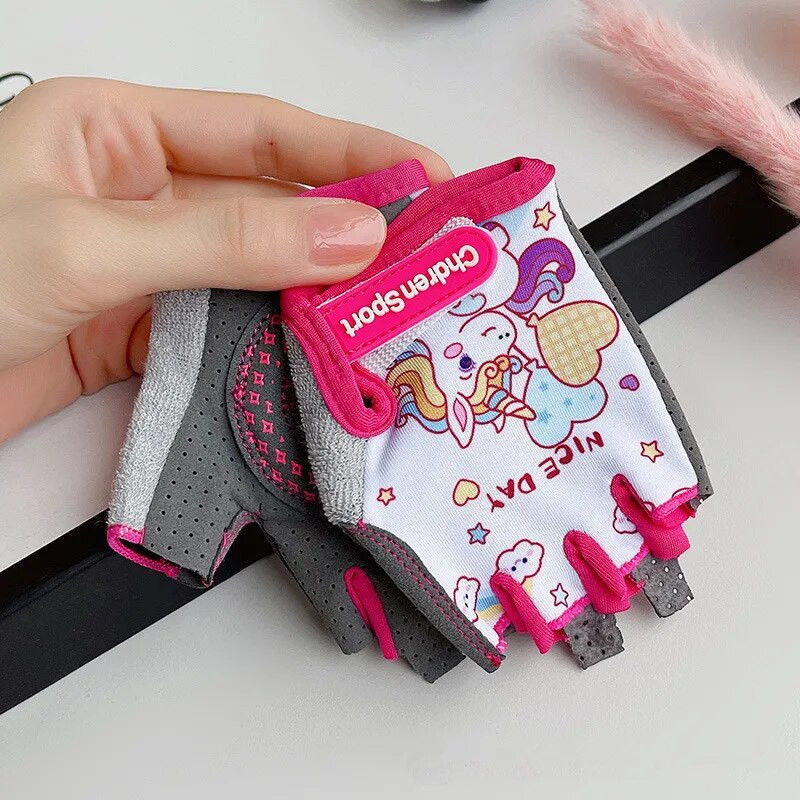 Laste rattakindad Poolsõrme uisutamine Laps Maastikujalgratta kindad Spordikindad poistele ja tüdrukutele Jalgrattatarvikud