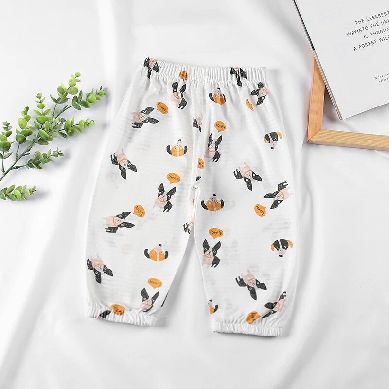 Suvised vastsündinud beebid poisid tüdrukud säärised pidžaamad õhukesed puuvillased beebipüksid armsad multikad pehmed lapsed püksid spordipüksid